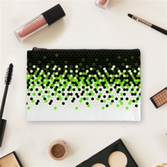 Flat Tech Camouflage Reverse Green Cosmetic Bag (medium)  by jumpercat