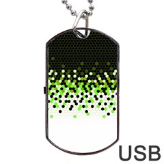 Flat Tech Camouflage Reverse Green Dog Tag Usb Flash (one Side) by jumpercat