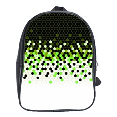 Flat Tech Camouflage Reverse Green School Bag (xl) by jumpercat