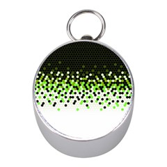 Flat Tech Camouflage Reverse Green Mini Silver Compasses by jumpercat