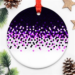 Flat Tech Camouflage Reverse Purple Ornament (round) by jumpercat