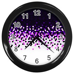 Flat Tech Camouflage Reverse Purple Wall Clocks (black) by jumpercat