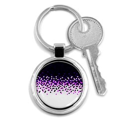 Flat Tech Camouflage Reverse Purple Key Chains (round)  by jumpercat