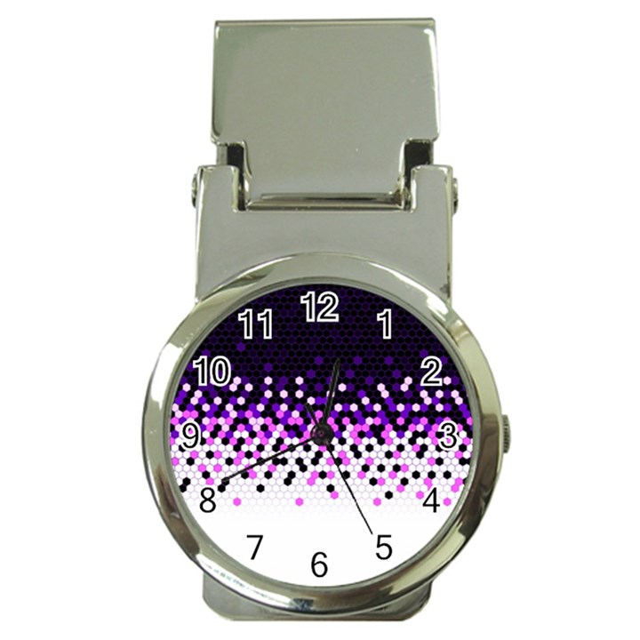 Flat Tech Camouflage Reverse Purple Money Clip Watches