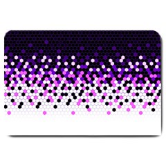 Flat Tech Camouflage Reverse Purple Large Doormat  by jumpercat