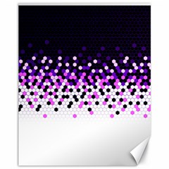 Flat Tech Camouflage Reverse Purple Canvas 11  X 14   by jumpercat