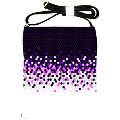 Flat Tech Camouflage Reverse Purple Shoulder Sling Bags by jumpercat