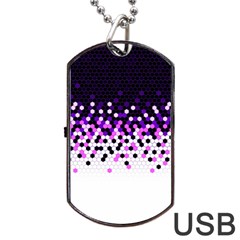 Flat Tech Camouflage Reverse Purple Dog Tag Usb Flash (two Sides) by jumpercat