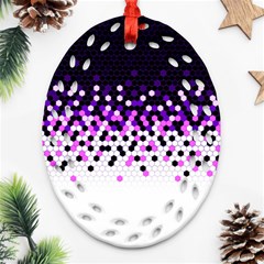 Flat Tech Camouflage Reverse Purple Ornament (oval Filigree) by jumpercat