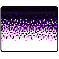 Flat Tech Camouflage Reverse Purple Double Sided Fleece Blanket (medium)  by jumpercat