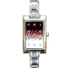 Flat Tech Camouflage Reverse Red Rectangle Italian Charm Watch by jumpercat