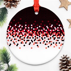 Flat Tech Camouflage Reverse Red Ornament (round) by jumpercat