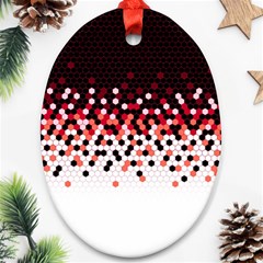 Flat Tech Camouflage Reverse Red Ornament (oval) by jumpercat