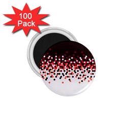 Flat Tech Camouflage Reverse Red 1 75  Magnets (100 Pack)  by jumpercat