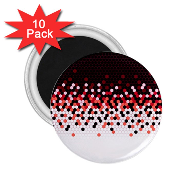 Flat Tech Camouflage Reverse Red 2.25  Magnets (10 pack) 