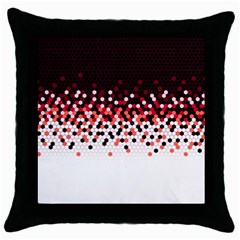 Flat Tech Camouflage Reverse Red Throw Pillow Case (black) by jumpercat