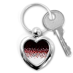 Flat Tech Camouflage Reverse Red Key Chains (heart)  by jumpercat