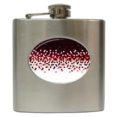 Flat Tech Camouflage Reverse Red Hip Flask (6 Oz) by jumpercat