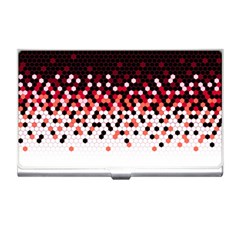 Flat Tech Camouflage Reverse Red Business Card Holders by jumpercat