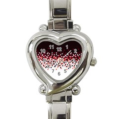 Flat Tech Camouflage Reverse Red Heart Italian Charm Watch by jumpercat