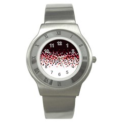 Flat Tech Camouflage Reverse Red Stainless Steel Watch by jumpercat