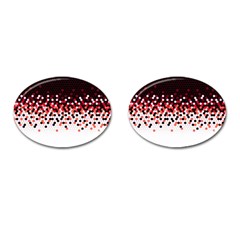 Flat Tech Camouflage Reverse Red Cufflinks (oval) by jumpercat