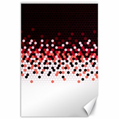 Flat Tech Camouflage Reverse Red Canvas 24  X 36  by jumpercat