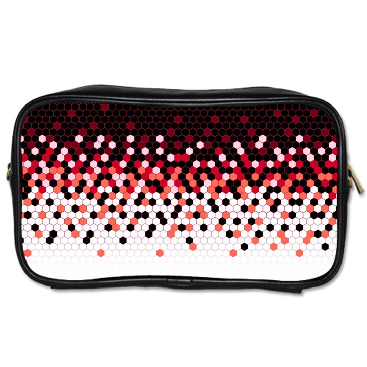 Flat Tech Camouflage Reverse Red Toiletries Bags 2-Side