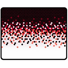 Flat Tech Camouflage Reverse Red Fleece Blanket (medium)  by jumpercat