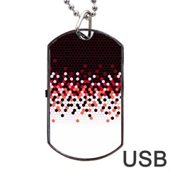 Flat Tech Camouflage Reverse Red Dog Tag Usb Flash (two Sides) by jumpercat