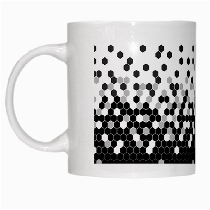 Flat Tech Camouflage White And Black White Mugs