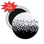 Flat Tech Camouflage White And Black 2.25  Magnets (10 pack)  Front