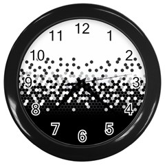 Flat Tech Camouflage White And Black Wall Clocks (black) by jumpercat