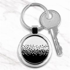 Flat Tech Camouflage White And Black Key Chains (round)  by jumpercat