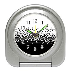 Flat Tech Camouflage White And Black Travel Alarm Clocks by jumpercat