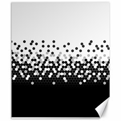 Flat Tech Camouflage White And Black Canvas 8  X 10  by jumpercat