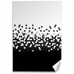 Flat Tech Camouflage White And Black Canvas 12  X 18   by jumpercat