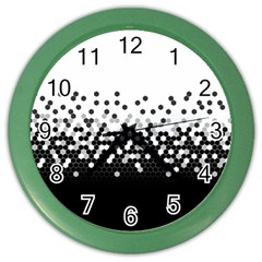 Flat Tech Camouflage White And Black Color Wall Clocks by jumpercat