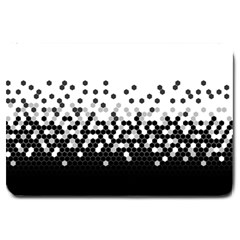 Flat Tech Camouflage White And Black Large Doormat  by jumpercat