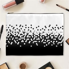 Flat Tech Camouflage White And Black Cosmetic Bag (xl) by jumpercat