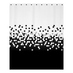 Flat Tech Camouflage White And Black Shower Curtain 60  X 72  (medium)  by jumpercat