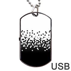 Flat Tech Camouflage White And Black Dog Tag Usb Flash (one Side) by jumpercat