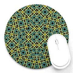 Arabesque Seamless Pattern Round Mousepads by dflcprints