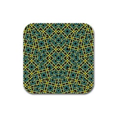 Arabesque Seamless Pattern Rubber Square Coaster (4 Pack)  by dflcprints