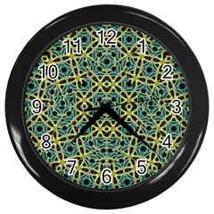 Arabesque Seamless Pattern Wall Clocks (black) by dflcprints