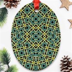 Arabesque Seamless Pattern Oval Ornament (two Sides) by dflcprints