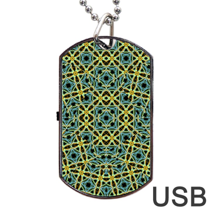 Arabesque Seamless Pattern Dog Tag USB Flash (One Side)