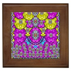 Fantasy Bloom In Spring Time Lively Colors Framed Tiles by pepitasart