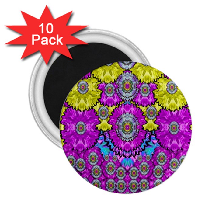 Fantasy Bloom In Spring Time Lively Colors 2.25  Magnets (10 pack) 