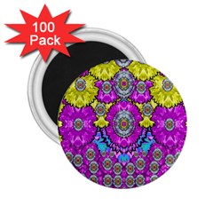 Fantasy Bloom In Spring Time Lively Colors 2 25  Magnets (100 Pack)  by pepitasart